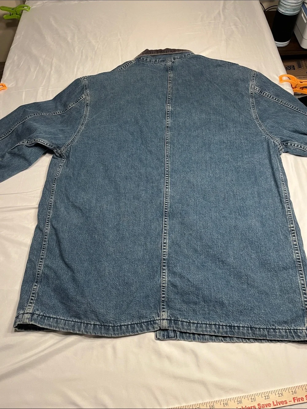 Vintage RRL Double RL Ralph Lauren Denim Chore Jacket USA Made Flannel Lined XL